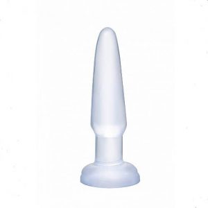 Basix Rubber Works Beginners Butt Plug-Clear